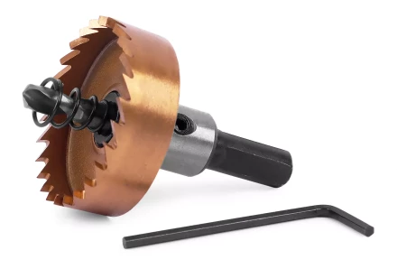 HSS-TiN коронка MESSER 40мм с центр. сверлом и толкающей пружиной для  лист. материала  до 2 мм ц/х купить в Надыме