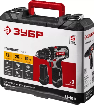Дрель-шуруповерт 2 АКБ ДШЛ-121 КН серия СТАНДАРТ купить в Надыме