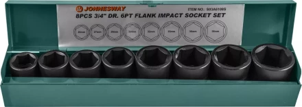 Набор головок торцевых ударных 3/4"DR 26-38мм 8предметов Jonnesway S03A6108S 48531 купить в Надыме