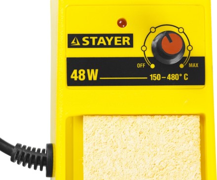 Паяльная станция аналоговая, STAYER &quot;MASTER&quot; 55371, диапазон 150-480°C, 48Вт 55371 купить в Надыме