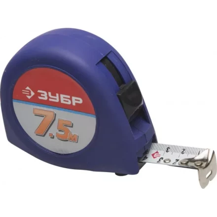 Рулетка ЗУБР "СТАНДАРТ", корпус с резиновым напылением, 7,5м/25мм 34016-8 купить в Надыме