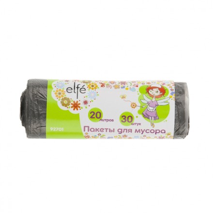 Пакеты для мусора 20 л 30 шт серые Elfe 92701 купить в Надыме
