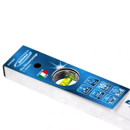 Уровень алюминиевый 400 мм фрезерованный 2 глазка магнитный Gross 33670 купить в Надыме