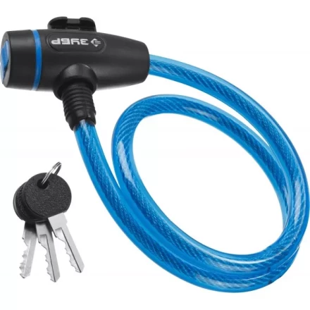 Замок ЗУБР &quot;ПРОФЕССИОНАЛ&quot;, тросовый, 3 ключа в комплекте, длина троса 650мм, d 10мм 37261-65_z01 купить в Надыме