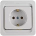 Розетка СВЕТОЗАР "ГАММА" одинарная, с заземлением, цвет белый, 16А/~250В SV-54105-W купить в Надыме