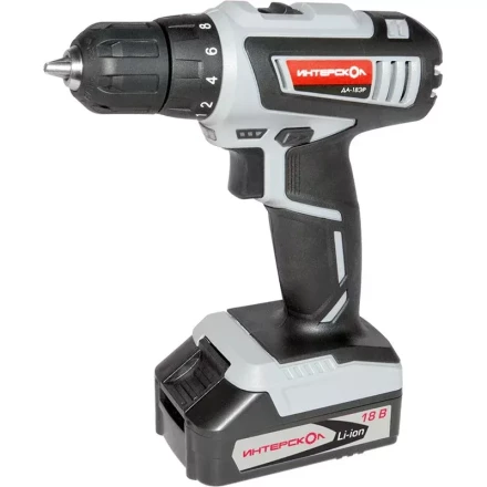 Дрель-шуруповерт ИНТЕРСКОЛ ДА-18ЭР аккумулятора х2 (1.5Ач) купить в Надыме