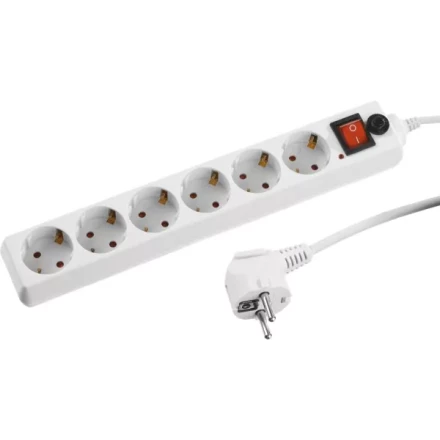 Сетевой фильтр STAYER "MASTER" электрический, 6 гнезд, заземление, макс. мощн. 2200 Вт, 3м 55067-3 купить в Надыме