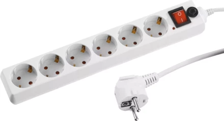 Сетевой фильтр STAYER "MASTER" электрический, 6 гнезд, заземление, макс. мощн. 2200 Вт, 3м 55067-3 купить в Надыме
