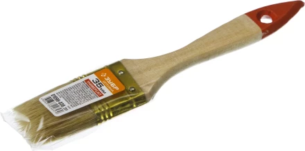 Кисть плоская ЗУБР "УНИВЕРСАЛ-ОПТИМА", светлая щетина, деревянная ручка, 35мм 01099-038_z01 купить в Надыме