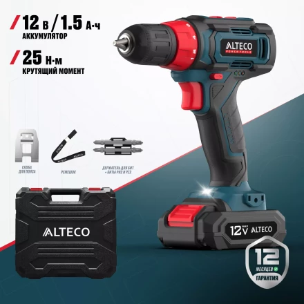 Аккумуляторная дрель-шуруповерт ALTECO CD 12-25 71388 купить в Надыме