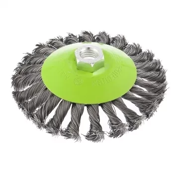 Щетка для УШМ 125 мм М14 "тарелка" крученая металлическая проволока СИБРТЕХ 746117 купить в Надыме