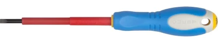 ЗУБР "ПРОФИ ЭЛЕКТРИК". Отвертка Cr-V, трехкомпонент рукоятка, высоковольтная до ~1000В, SL, 3,0x75 мм 25261-3.0-075 купить в Надыме