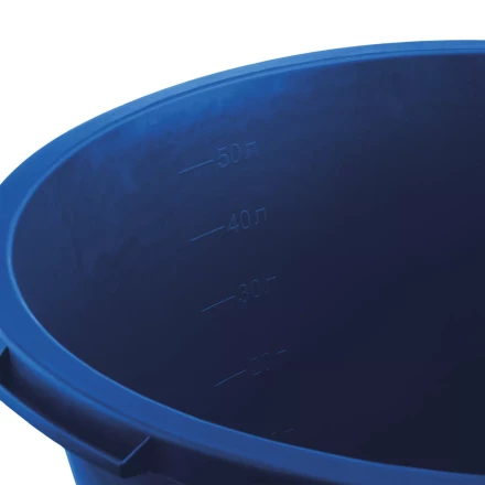 ЗУБР 60 л, первичный высокопрочный пластик, усиленный круглый строительный таз (06094-65) купить в Надыме