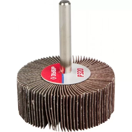 Круг шлифовальный ЗУБР "МАСТЕР" веерный лепестковый, на шпильке, тип КЛО, зерно-электрокорунд нормальный, P320, 20х50мм 36601-320 купить в Надыме
