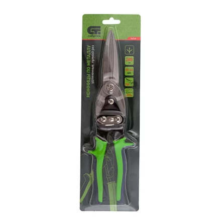 Ножницы по металлу Сибртех 78339, удлиненные, 285 мм, пряморежущие, двухкомпонентные обрезиненные рукоятки купить в Надыме