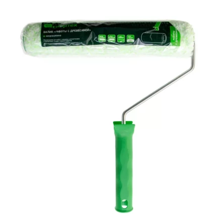 Валик "Работы с древесиной", 250 мм, ворс 12 мм, D - 36 мм, D ручки - 6 мм, микроволокно Сибртех 80252 купить в Надыме