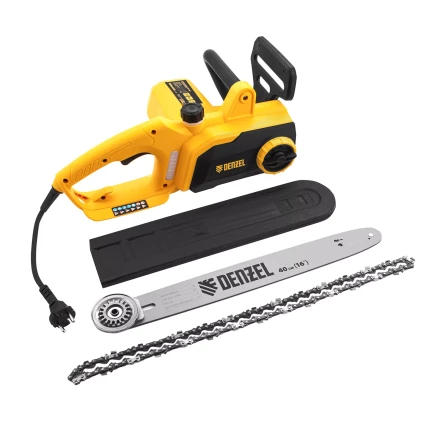 Пила цепная электрическая Denzel EDS-1800P 95615, 1.8 кВт,поперечная, шина 40 см, шаг 3/8, паз 1.3 мм, 57 звеньев купить в Надыме