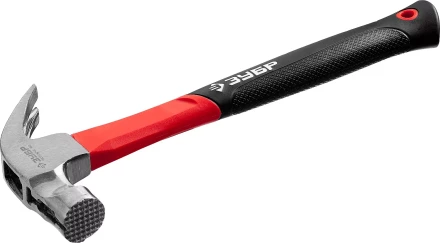 Молоток-гвоздодер ЗУБР "МАСТЕР", боек c магнитом и фиберглассовой рукояткой, 450 г 20356-450 купить в Надыме