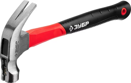 Молоток-гвоздодер ЗУБР "МАСТЕР", боек c магнитом и фиберглассовой рукояткой, 450 г 20356-450 купить в Надыме