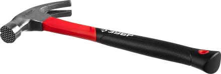 Молоток-гвоздодер ЗУБР "МАСТЕР", боек c магнитом и фиберглассовой рукояткой, 450 г 20356-450 купить в Надыме