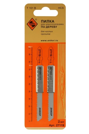 Пилка для электролобзика T101 B 2 шт. Энкор 27119 купить в Надыме