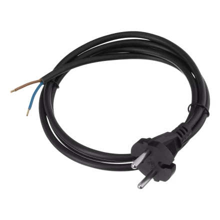 Шнур сетевой Denzel Energy Series, ПВС, 1,5 м, 2 x 1 мм, с неразборной вилкой, черный, 3 м, 37661 купить в Надыме