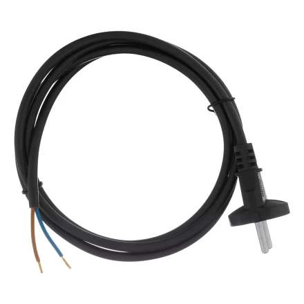 Шнур сетевой Denzel Energy Series, ПВС, 1,5 м, 2 x 1 мм, с неразборной вилкой, черный, 3 м, 37661 купить в Надыме