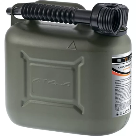 Канистра для ГСМ вертикальная 5 л пластиковая усиленная STELS артикул 53124 купить в Надыме