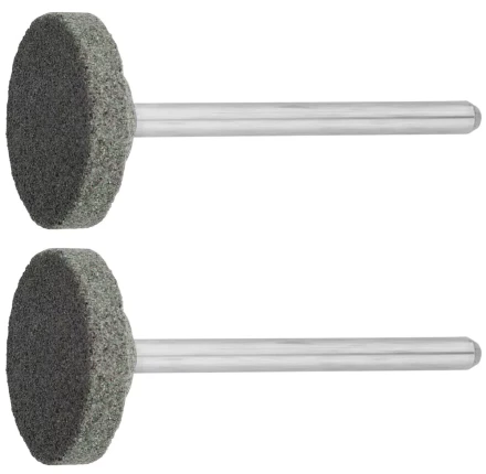 Круг ЗУБР абразивный шлифовальный из карбида кремния на шпильке, P 120, d 20x3,2мм, L 45мм, 2шт 35916 купить в Надыме