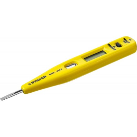 Тестер напряжения STAYER &quot;MASTER&quot; цифровой со световым индикатором, 12-220В, 125мм 45290 купить в Надыме