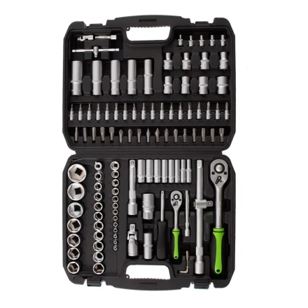 Набор инструмента 108 предметов, 1/2", 1/4" Сибртех 13498 купить в Надыме