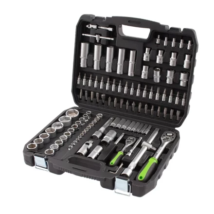 Набор инструмента 108 предметов, 1/2", 1/4" Сибртех 13498 купить в Надыме