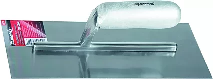 Гладилка стальная 280 х 130 мм зеркальная полировка деревянная ручка  MATRIX 86732 купить в Надыме