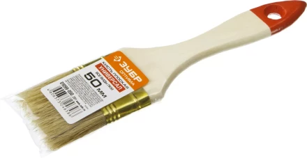 Кисть плоская ЗУБР "УНИВЕРСАЛ-ОПТИМА", светлая щетина, деревянная ручка, 50мм 01099-050_z01 купить в Надыме