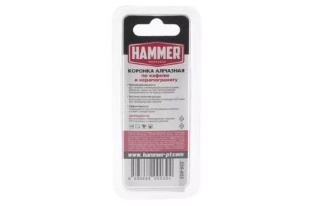 Коронка алмазная HAMMER Ф10х60мм (DHS 10.0*60/5) купить в Надыме