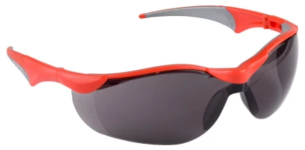 Очки ЗУБР "МАСТЕР" защитные, серые, с зеркальным покрытием, поликарбонатная монолинза с мягкими двухкомпонентными дужками 110322 купить в Надыме