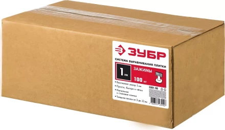 ЗУБР СВП, 1,0 мм, зажим, 500 шт, система выравнивания плитки (33861-500) купить в Надыме