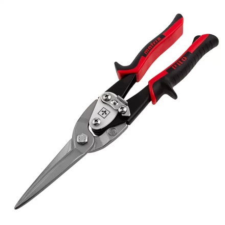 Ножницы по металлу Matrix 78328, удлиненные, 290 мм, прямой рез, CrMo, двухкомпонентные обрезиненные рукоятки, PRO купить в Надыме