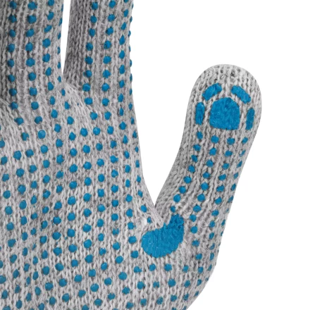 Перчатки трикотажные с ПВХ точкой, 5 пар в упаковке, БОПП-пакет, 7 класс// Россия 67837 купить в Надыме