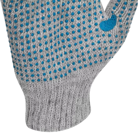 Перчатки трикотажные с ПВХ точкой, 5 пар в упаковке, БОПП-пакет, 7 класс// Россия 67837 купить в Надыме