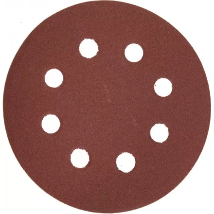 Круг шлифовальный ЗУБР "МАСТЕР" универсальный, из абразивной бумаги на велкро основе, 8 отверстий, Р180, 125мм, 5шт 35562-125-180 купить в Надыме