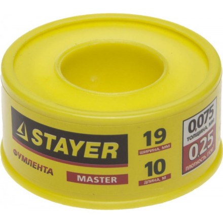 Фумлента STAYER &quot;MASTER&quot;, плотность 0,25 г/см3, 0,075ммх19ммх10м 12360-19-025 купить в Надыме