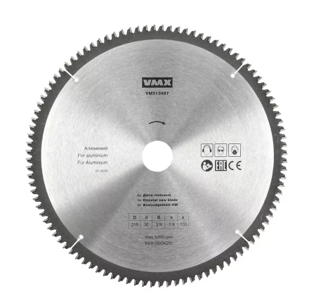 Диск пильный ф255х30 z100 алюминий VMX 512487 купить в Надыме
