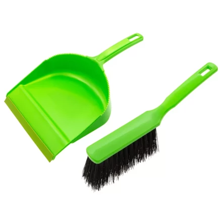 Набор: совок с кромкой 330 x 225 мм и щетка-сметка 285 мм, зеленый, Home Palisad 933115 купить в Надыме