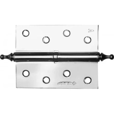 Петля дверная разъемная ЗУБР "ЭКСПЕРТ", 1 подшипник, цвет хром (CP), левая, с крепежом, 100х75х2,5мм, 2 шт 37605-100-2L купить в Надыме