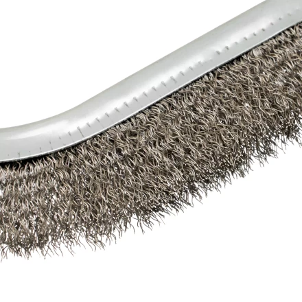 Щетка металлическая с пластмассовой ручкой, нержавеющая проволока Denzel 748287 купить в Надыме