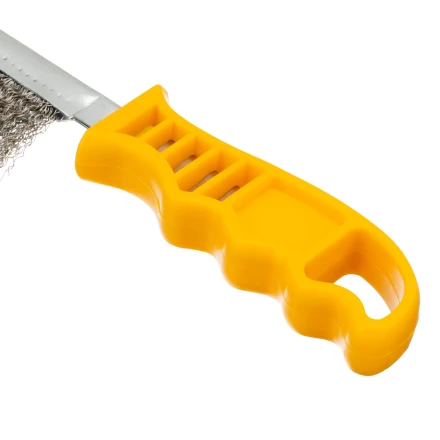 Щетка металлическая с пластмассовой ручкой, нержавеющая проволока Denzel 748287 купить в Надыме