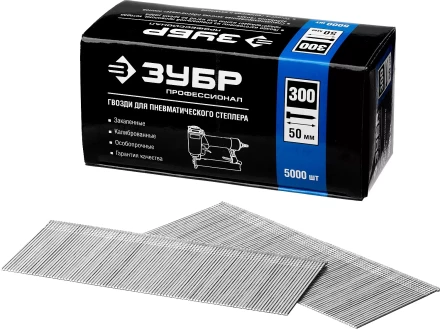 Гвозди тип 300, 50 мм, особотвердые, ЗУБР "ПРОФЕССИОНАЛ" 31830-50, 5000 шт 31830-50 купить в Надыме