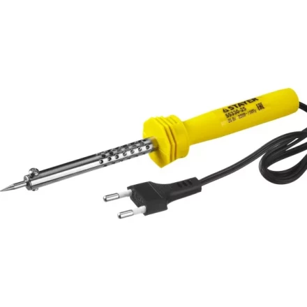 Паяльник STAYER "STANDARD" с пластмассовой рукояткой и долговечным жалом, 25 Вт, конус 55330-25 купить в Надыме