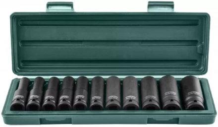 Набор головок торцевых ударных глубоких 1/2&quot;DR 10-24мм 11предметов Jonnesway S03AD4111S 47193 купить в Надыме